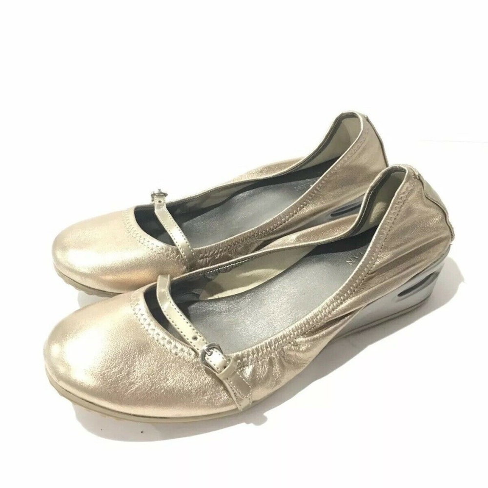 Cole Haan Air Bria Mary Jane Leather Wedge Flats